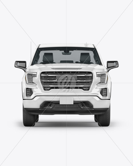 Pickup Truck Mockup - Front View