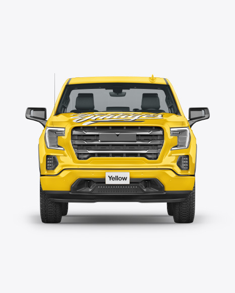 Pickup Truck Mockup - Front View