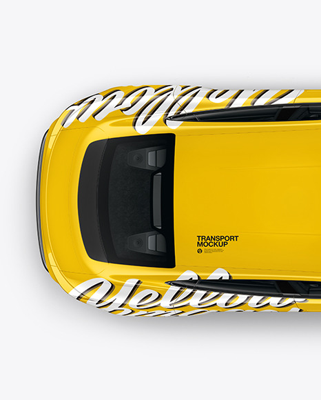 Electric Sport Car Mockup - Top View