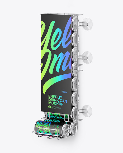 Dispenser w/ Glossy Cans Mockup