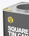 Matte Square Tin Can Mockup