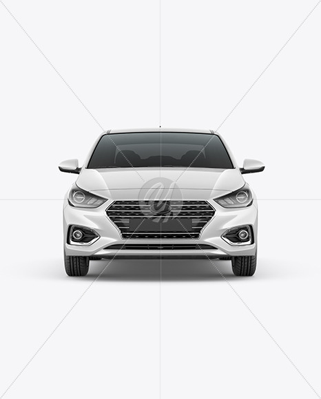 Compact Sedan Mockup - Front View