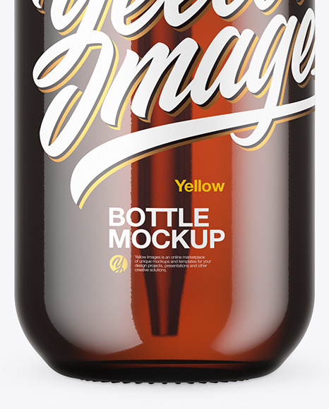 Amber Glass Dropper Bottle Mockup