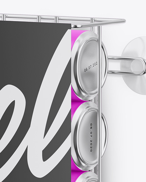 Dispenser w/ Matte Cans Mockup