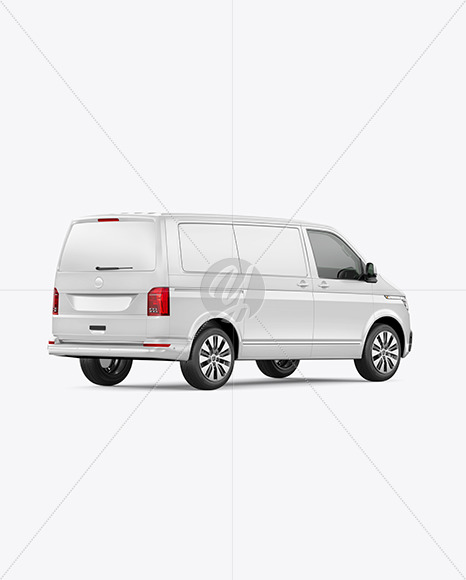 Panel Van Mockup - Back Half Side View