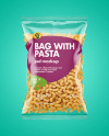 Plastic Bag With Chifferini Pasta Mockup