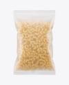 Frosted Plastic Bag With Chifferini Pasta Mockup