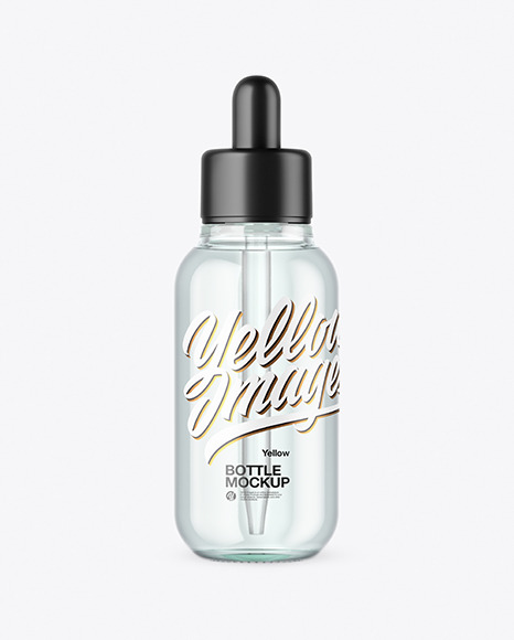 Clear Glass Dropper Bottle Mockup