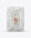 Glossy Food Bag Mockup - Front View