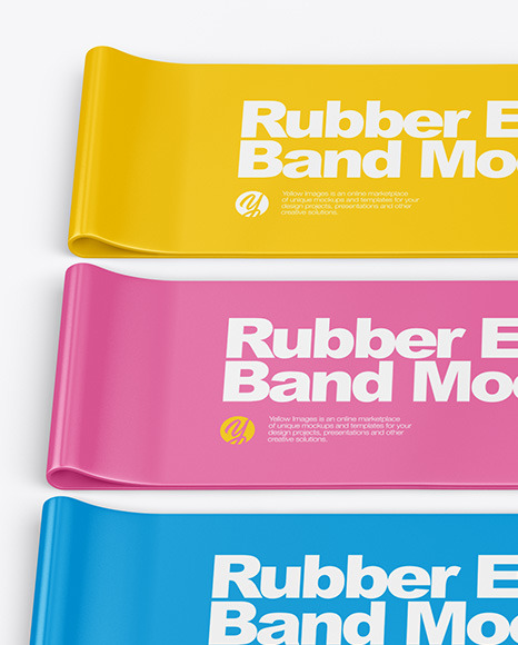 Rubber Exercise Bands Mockup