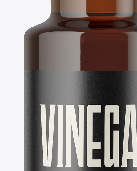 Clear Glass Vinegar Bottle Mockup