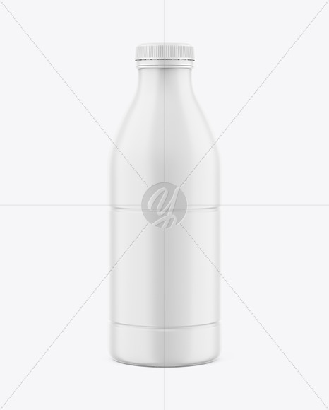 Matte Plastic Bottle Mockup - Front View