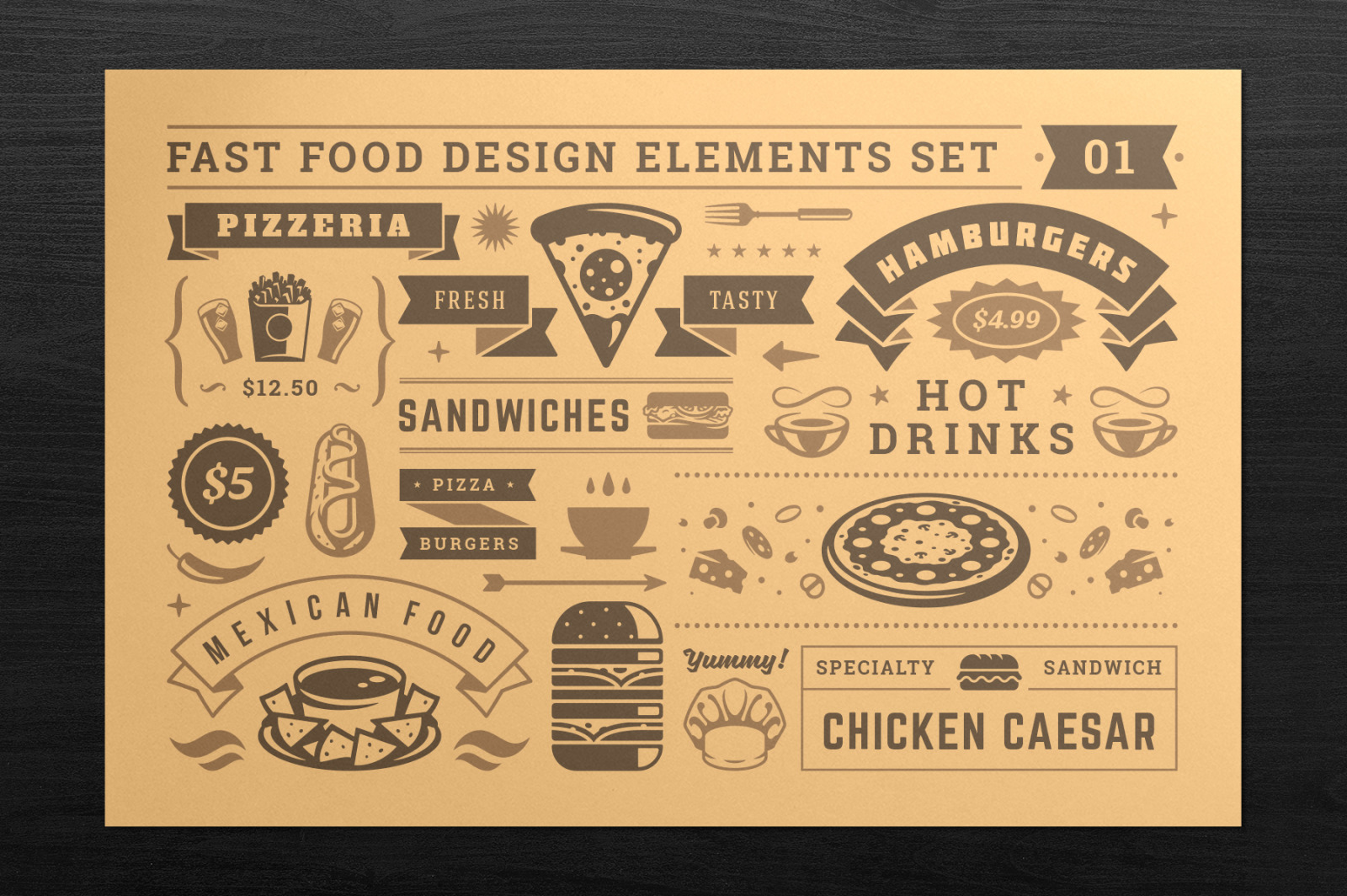 Fast Food Design Elements Fast Food Design Elements