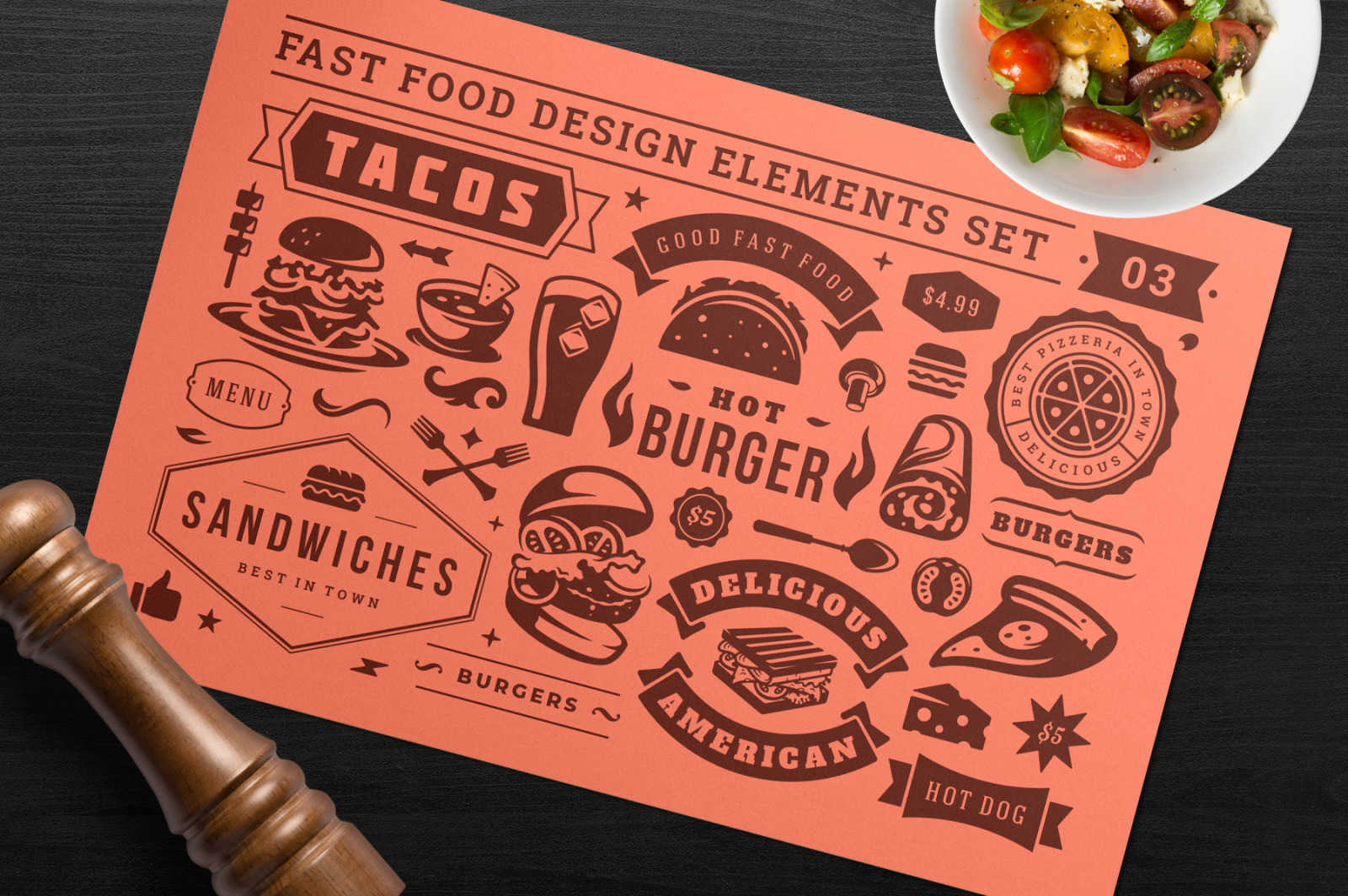 Fast Food Design Elements Fast Food Design Elements