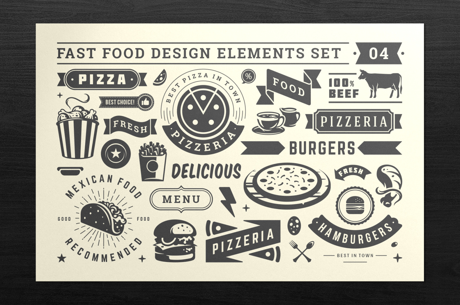 Fast Food Design Elements Fast Food Design Elements