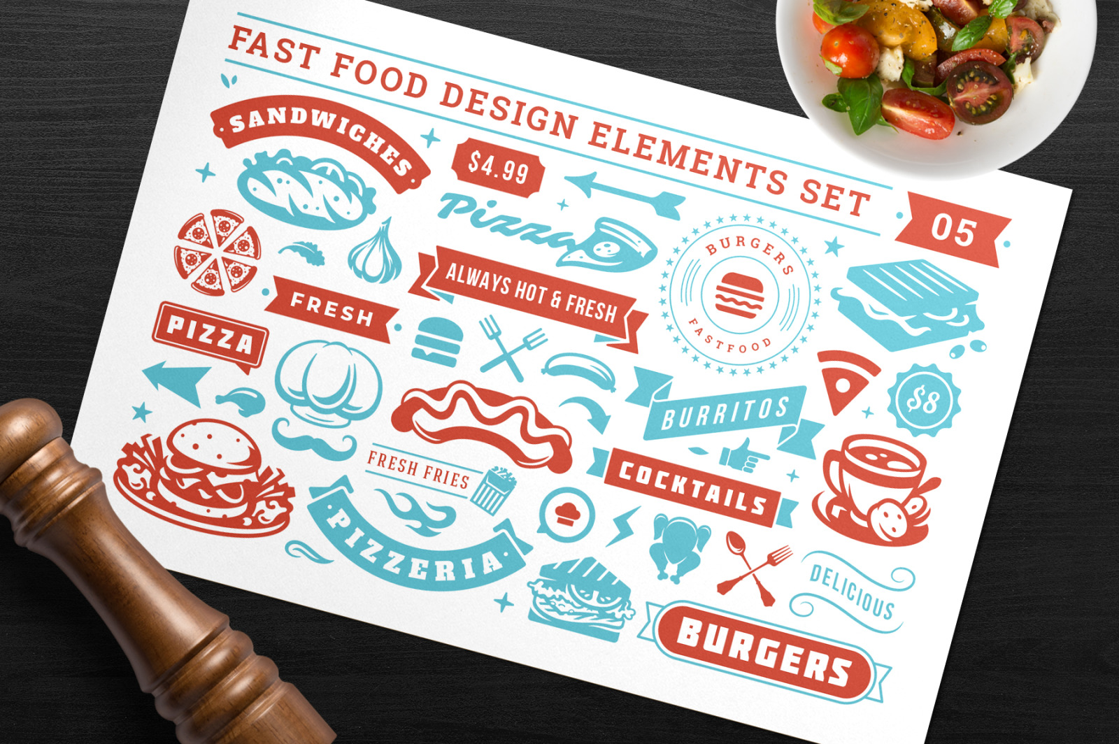 Fast Food Design Elements Fast Food Design Elements