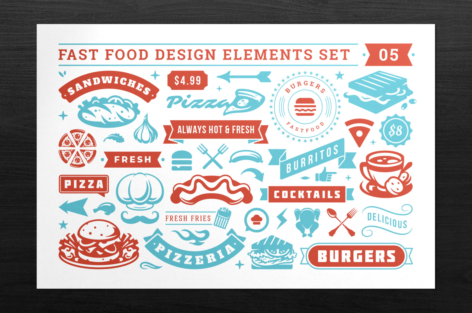 Fast Food Design Elements Fast Food Design Elements