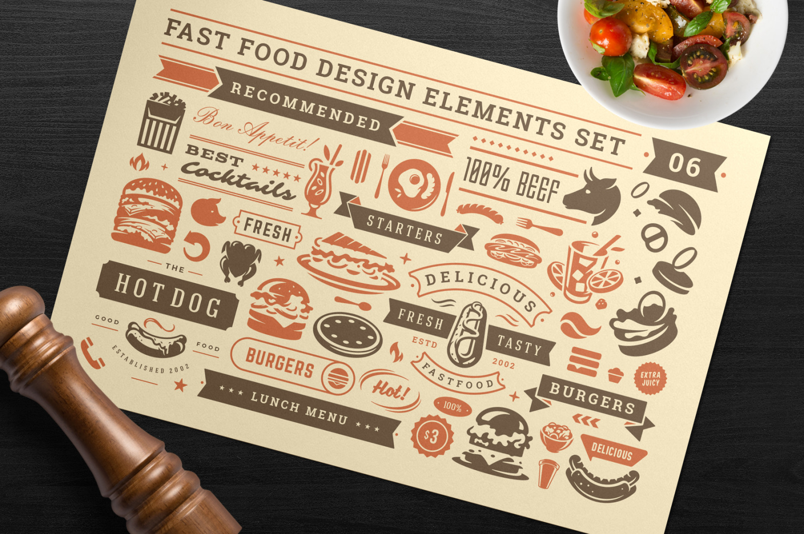 Fast Food Design Elements Fast Food Design Elements