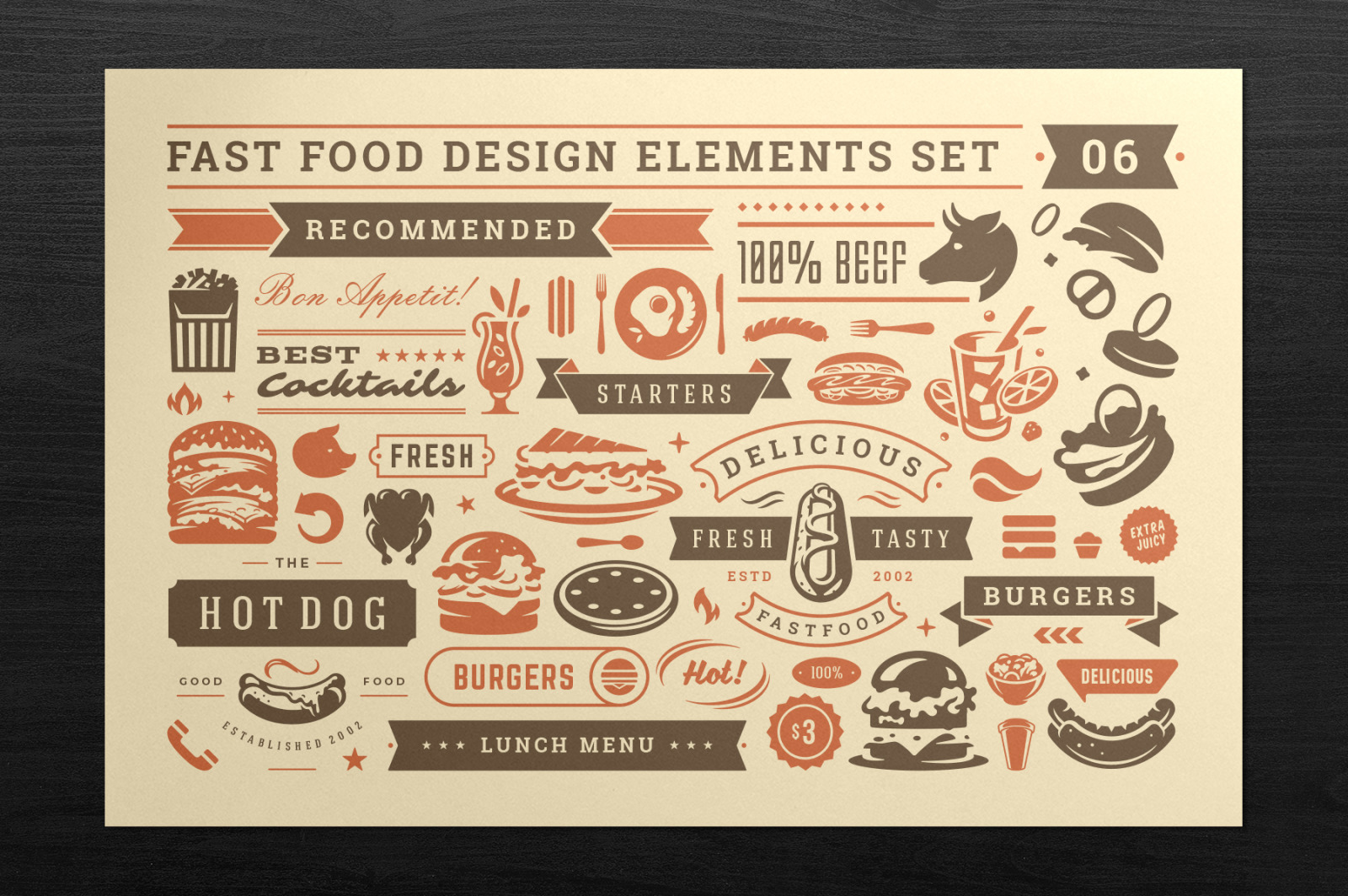 Fast Food Design Elements Fast Food Design Elements