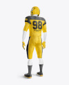 American Football Kit Mockup with Mannequin - Half Side View