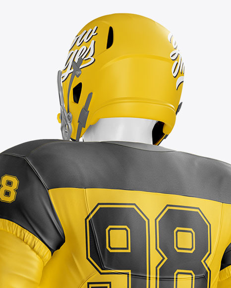 American Football Kit Mockup with Mannequin - Half Side View