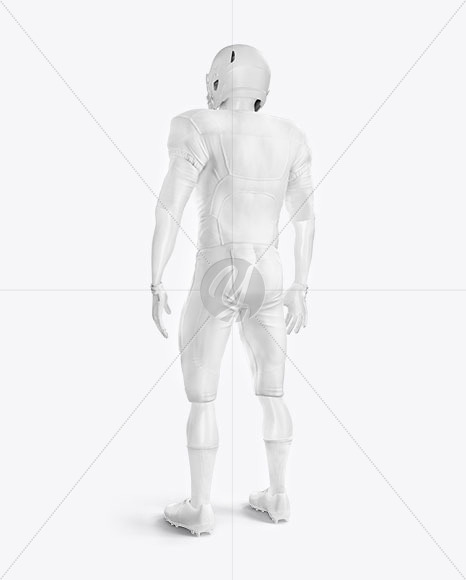 American Football Kit Mockup with Mannequin - Half Side View