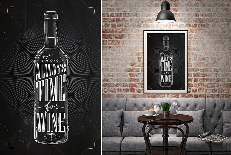 Set Poster Wine Set Poster Wine