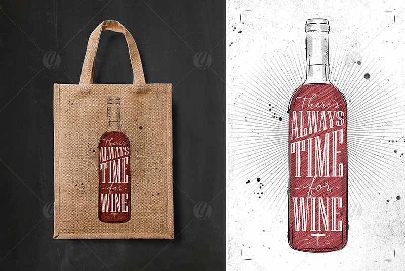 Set Poster Wine Set Poster Wine