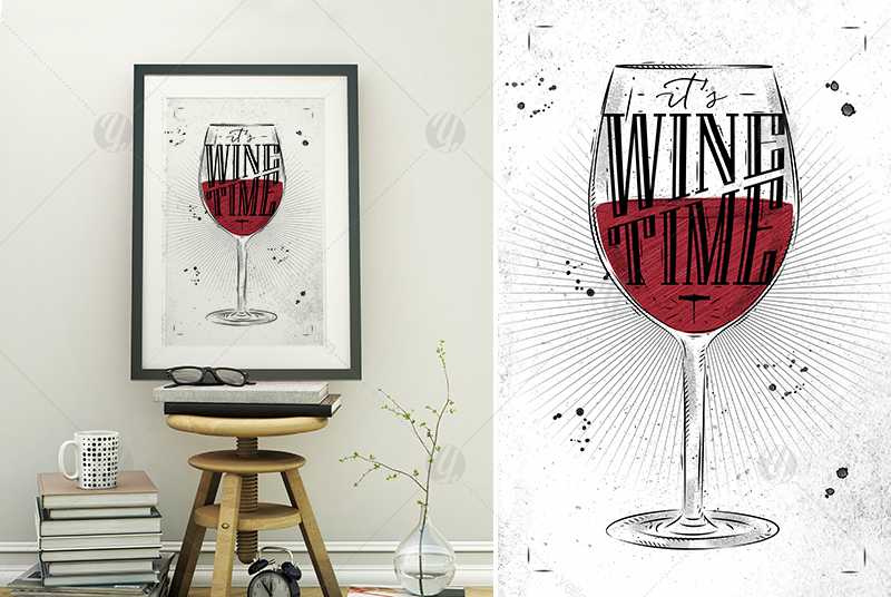 Set Poster Wine Set Poster Wine
