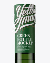 Green Glass Liquor Bottle Mockup