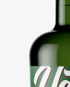 Green Glass Liquor Bottle Mockup