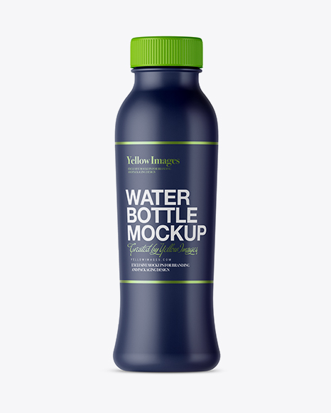 Matte Bottle With Drink Mockup - Front View