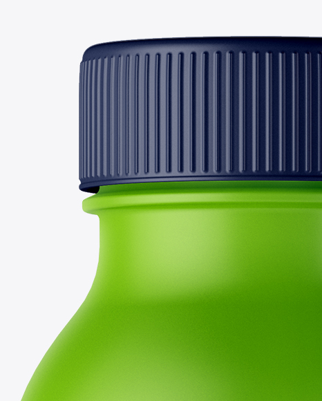 Matte Bottle With Drink Mockup - Front View