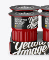 Glossy Ice Coffee 6 K-Cups Pack Mockup - Front View (High-Angle Shot)