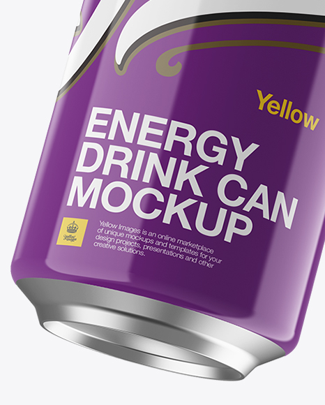 500ml Glossy Aluminium Can Mockup