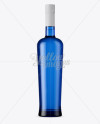 Blue Glass Liquor Bottle Mockup