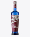 Blue Glass Liquor Bottle Mockup