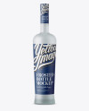 Frosted Glass Bottle With Vodka Mockup