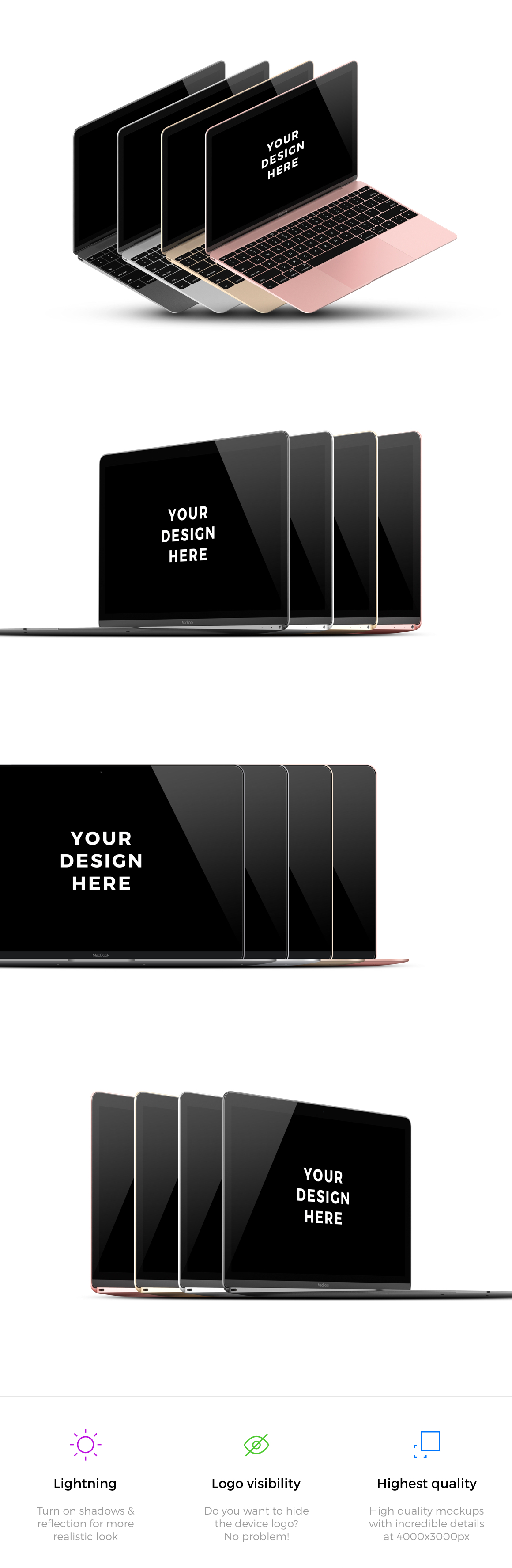 16x MacBook Mockups 16x MacBook Mockups