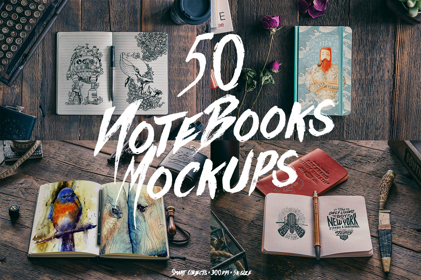 50 Notebooks Mockups 50 Notebooks Mockups