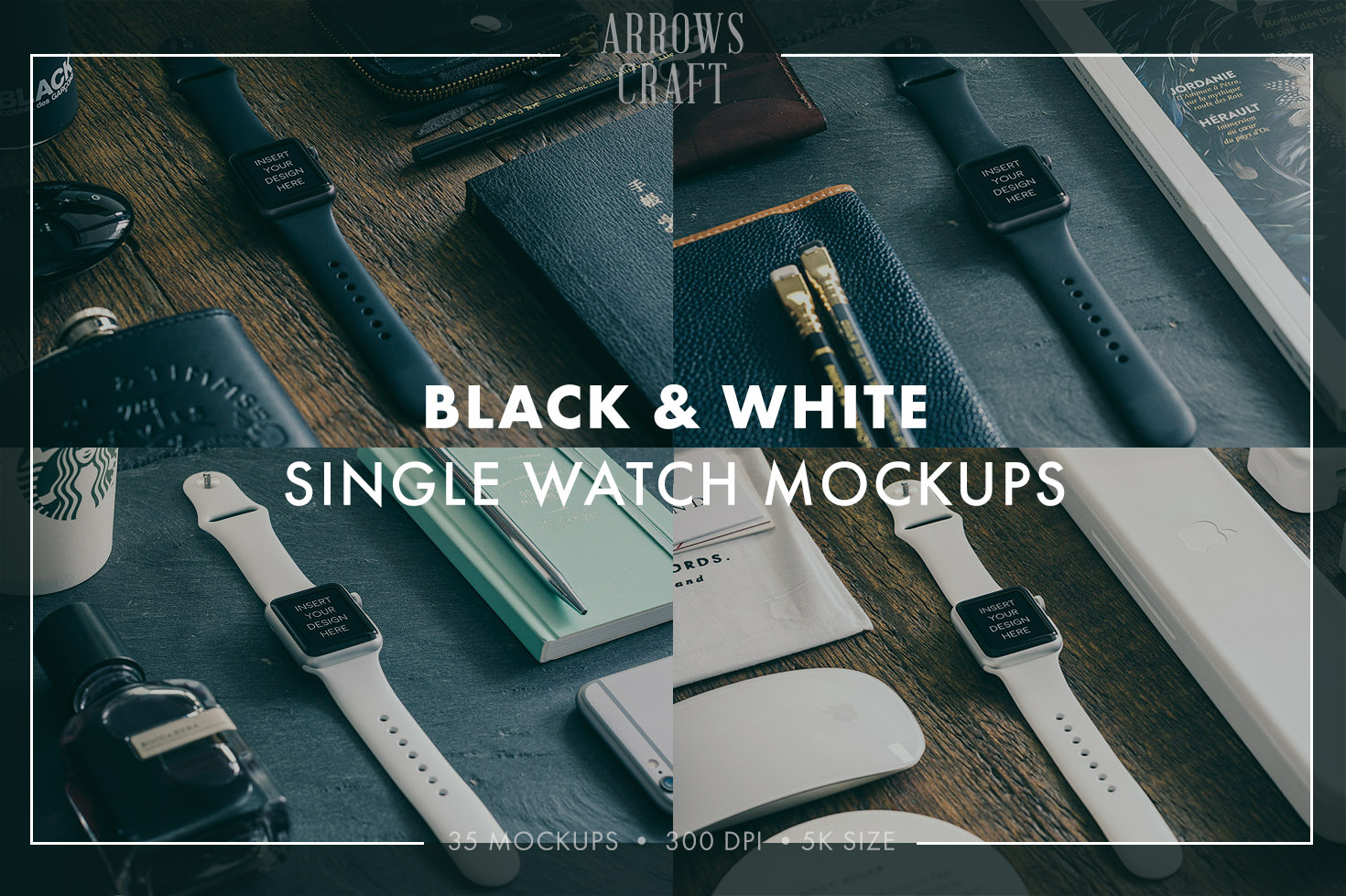 Arrows & Craft - Apple Watch Mockups Arrows & Craft - Apple Watch Mockups