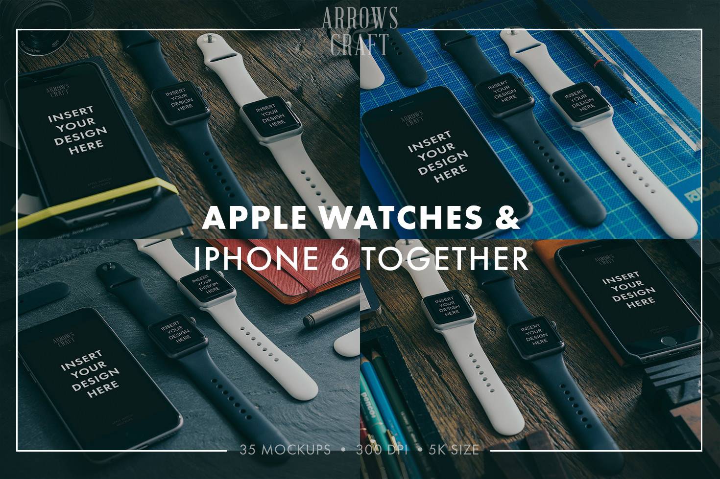 Arrows & Craft - Apple Watch Mockups Arrows & Craft - Apple Watch Mockups