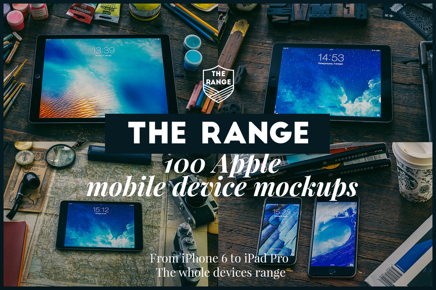 The Range - 100 Apple idevices mockups