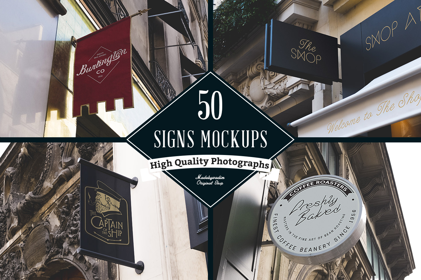 100 Signs & Facades Mockups 100 Signs & Facades Mockups