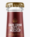 200ml Clear Glass Bottle with Dark Drink Mockup