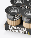 Matte Ice Coffee 6 K-Cups Pack Mockup - Halfside View (High-Angle Shot)