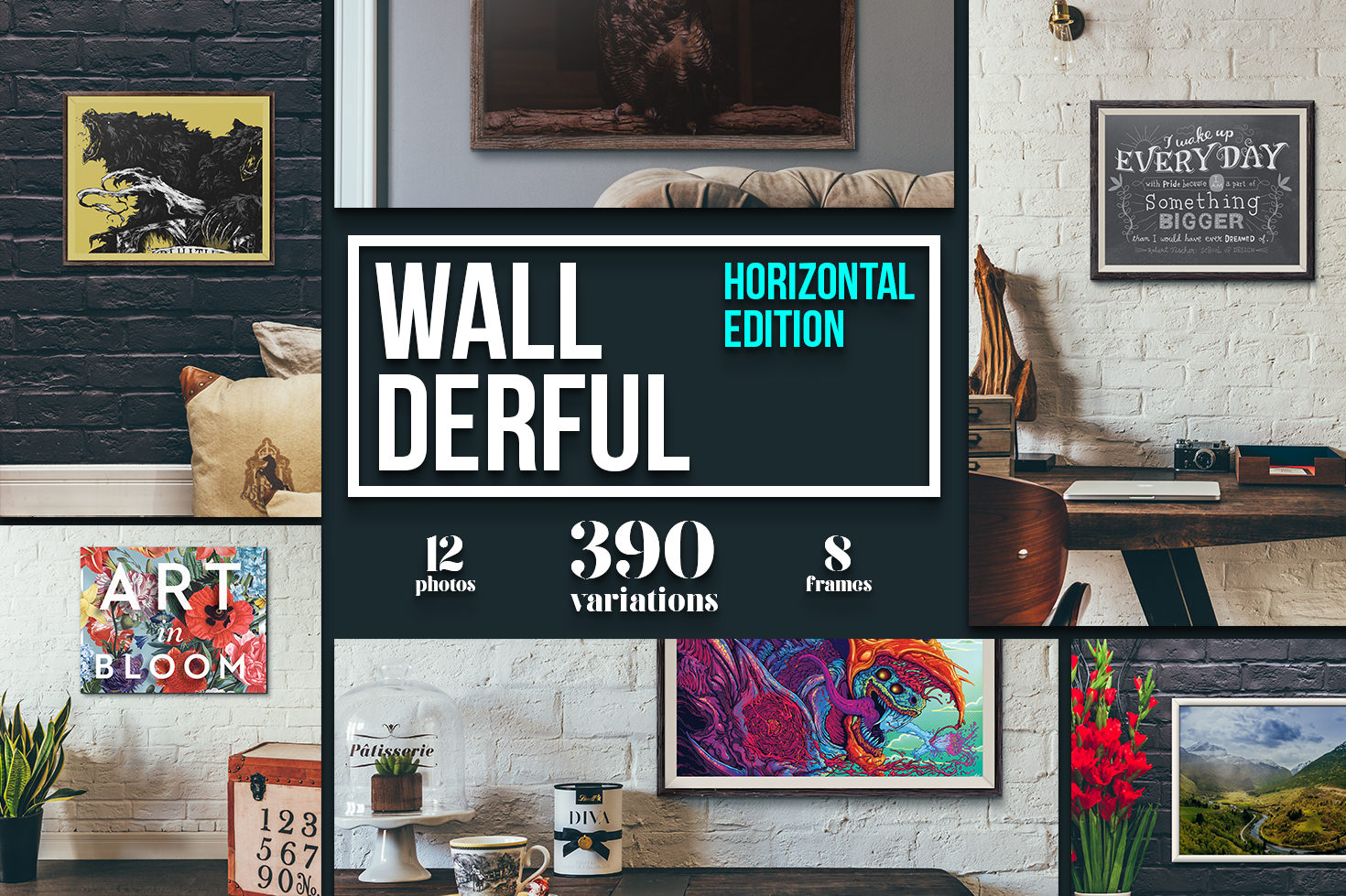 "Wallderful" - Horizontal Mockups "Wallderful" - Horizontal Mockups