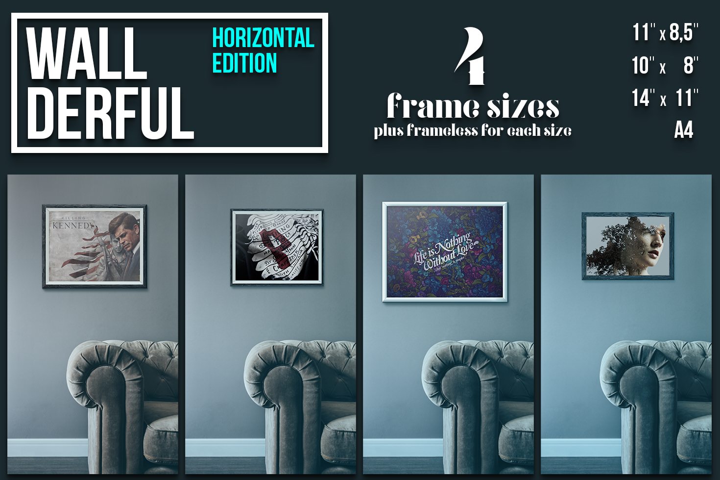 &#034;Wallderful&#034; - Horizontal Mockups