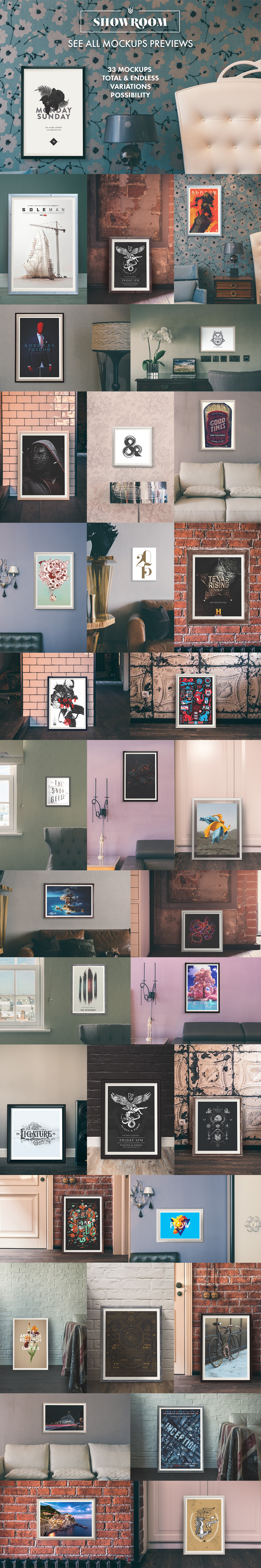 "Showroom" - Frames Mockups "Showroom" - Frames Mockups