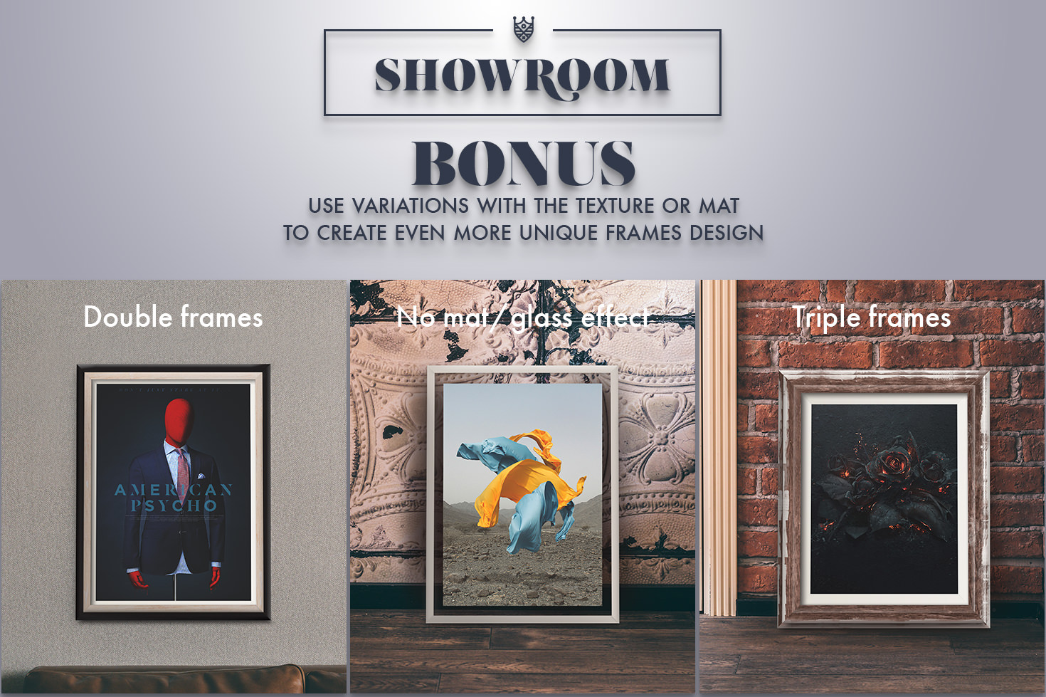 "Showroom" - Frames Mockups "Showroom" - Frames Mockups